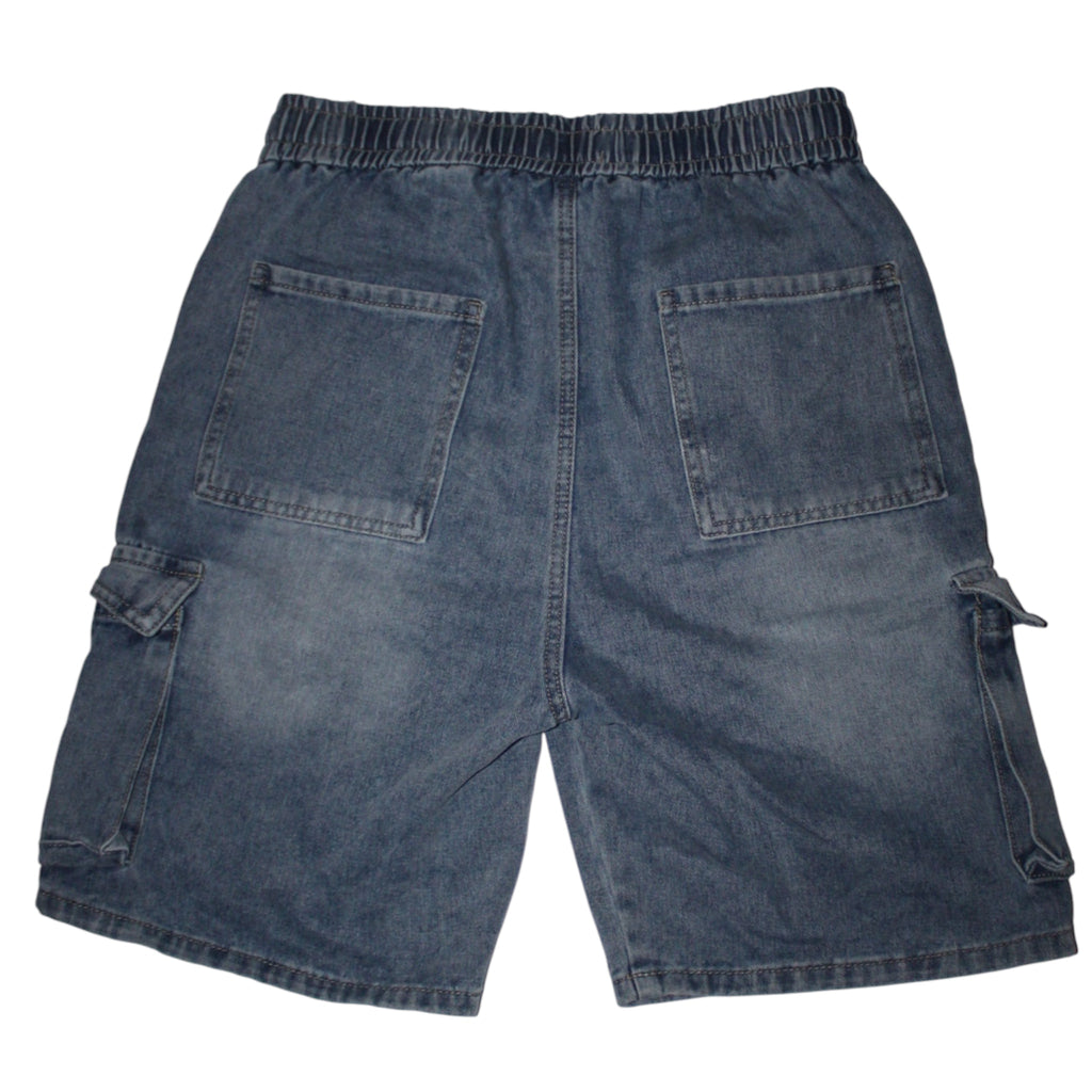 Washed Jorts Ocean blue