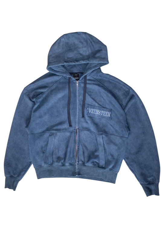 “ Washed Blueberry “ Zip-up
