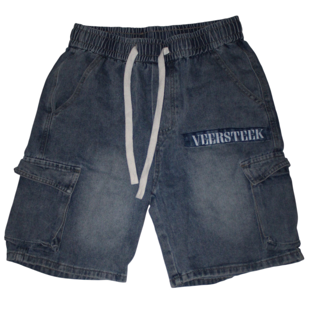 Washed Jorts Ocean blue