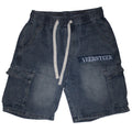 Washed Jorts Ocean blue